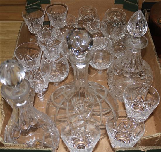 Two Decanters and glassware